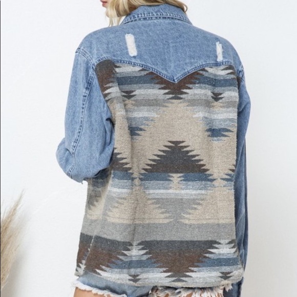 Southwest Denim Shirt Jacket - Picture 4 of 6